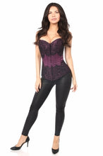 Load image into Gallery viewer, Lavish Brocade w/Black Eyelash Lace - Corset Envy