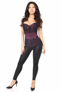 Lavish Brocade w/Black Eyelash Lace - Corset Envy