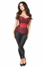 Load image into Gallery viewer, Lavish Brocade w/Black Eyelash Lace - Corset Envy